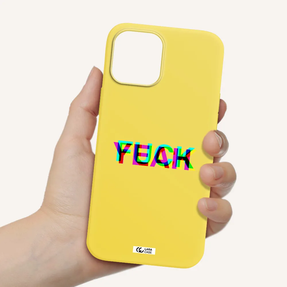 F#*K Yeah Apple iPhone 12 pro Silicone canary yellow Case