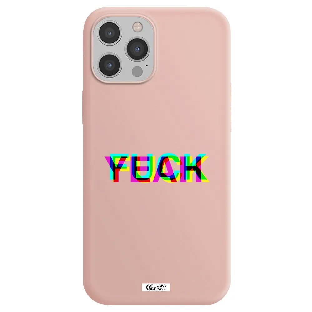 F#*K Yeah Apple iPhone 12 pro Silicone pastel pink Case