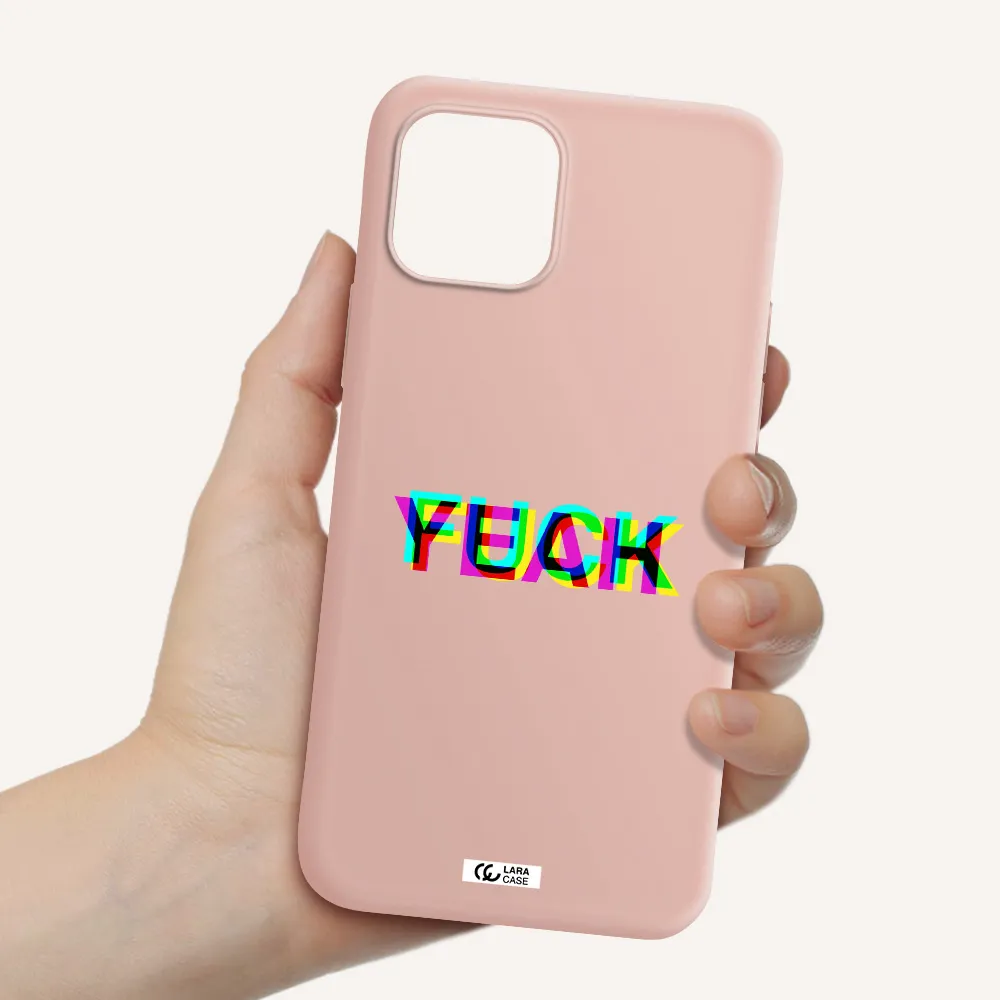 F#*K Yeah Apple iPhone 12 Silicone pastel pink Case
