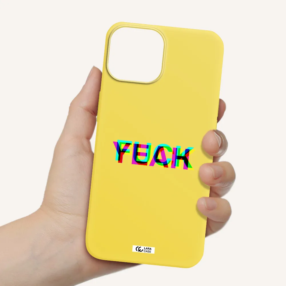 F#*K Yeah Apple iPhone 13 mini Silicone canary yellow Case