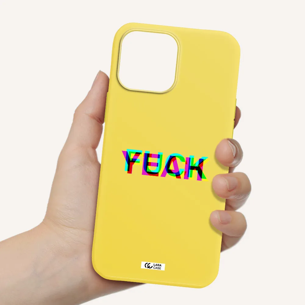 F#*K Yeah Apple iPhone 13 Pro Max Silicone canary yellow Case