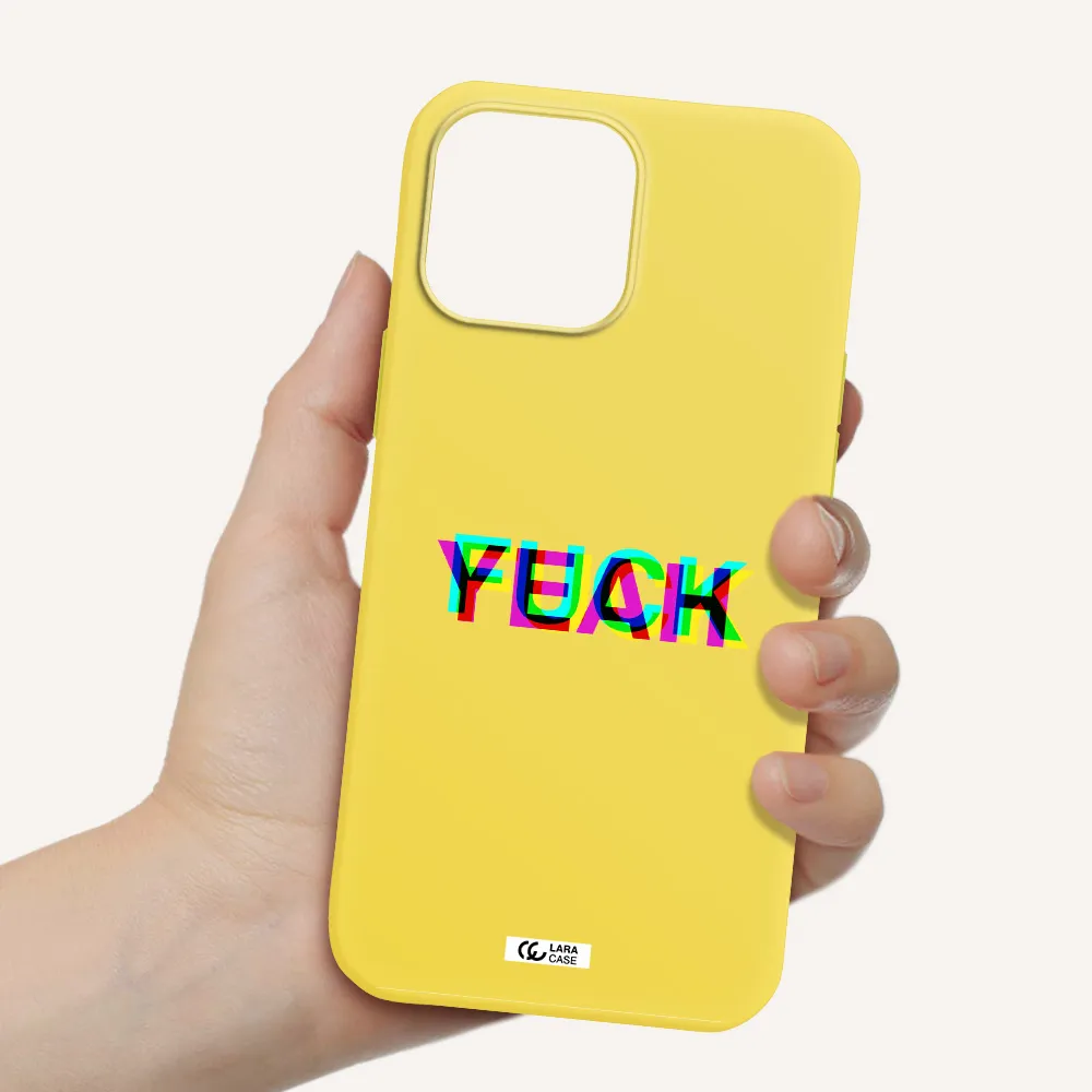 F#*K Yeah Apple iPhone 13 Pro Silicone canary yellow Case