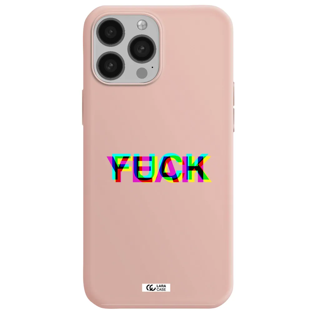 F#*K Yeah Apple iPhone 13 Pro Silicone pastel pink Case