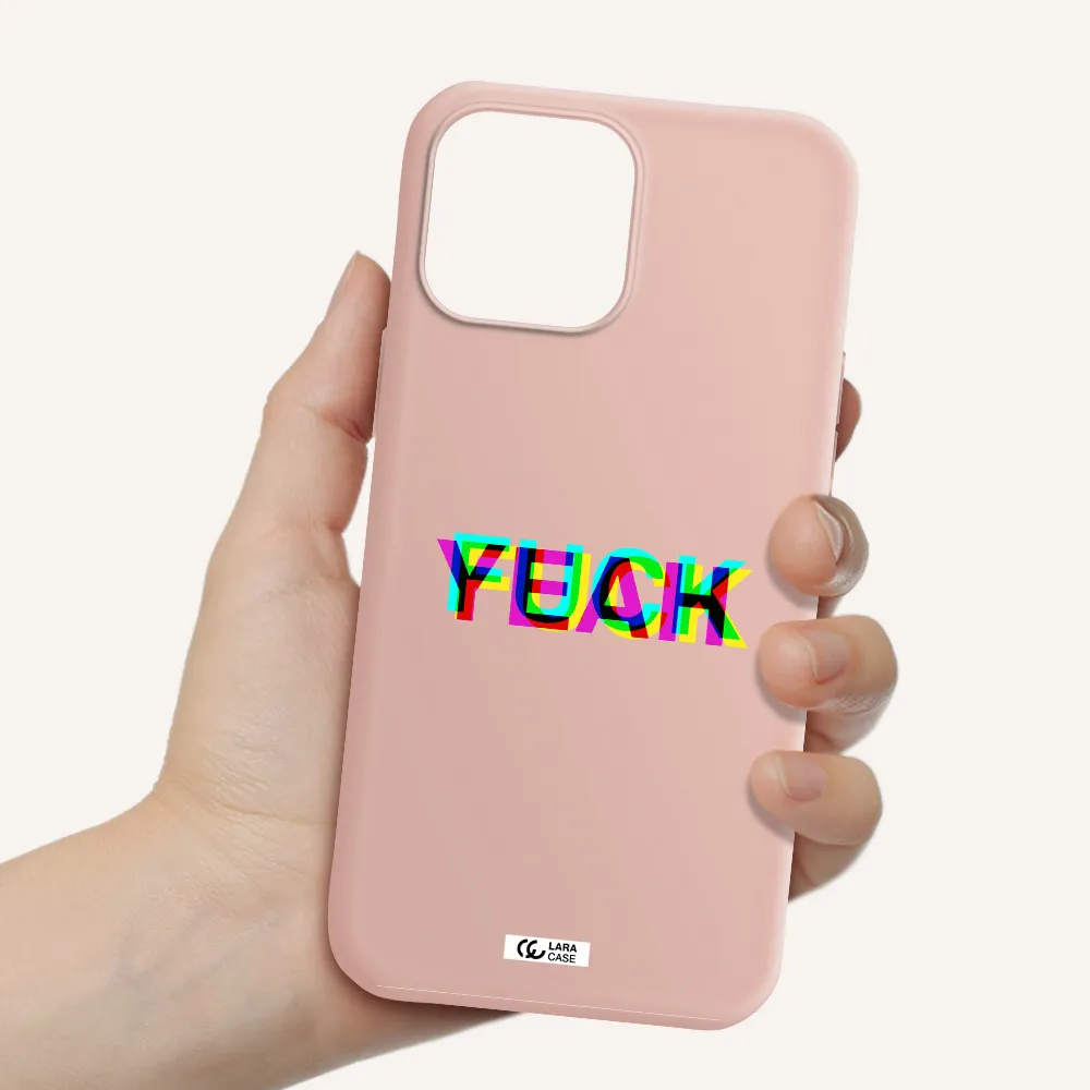 F#*K Yeah Apple iPhone 13 Pro Silicone pastel pink Case