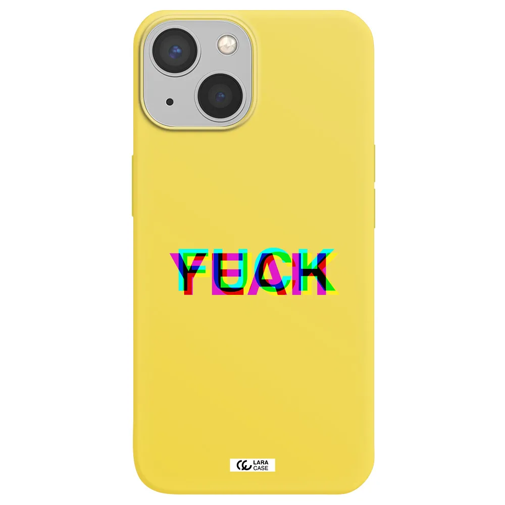 F#*K Yeah Apple iPhone 13 Silicone canary yellow Case