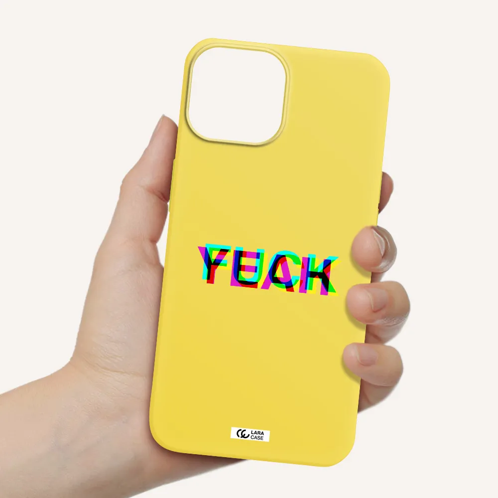 F#*K Yeah Apple iPhone 13 Silicone canary yellow Case