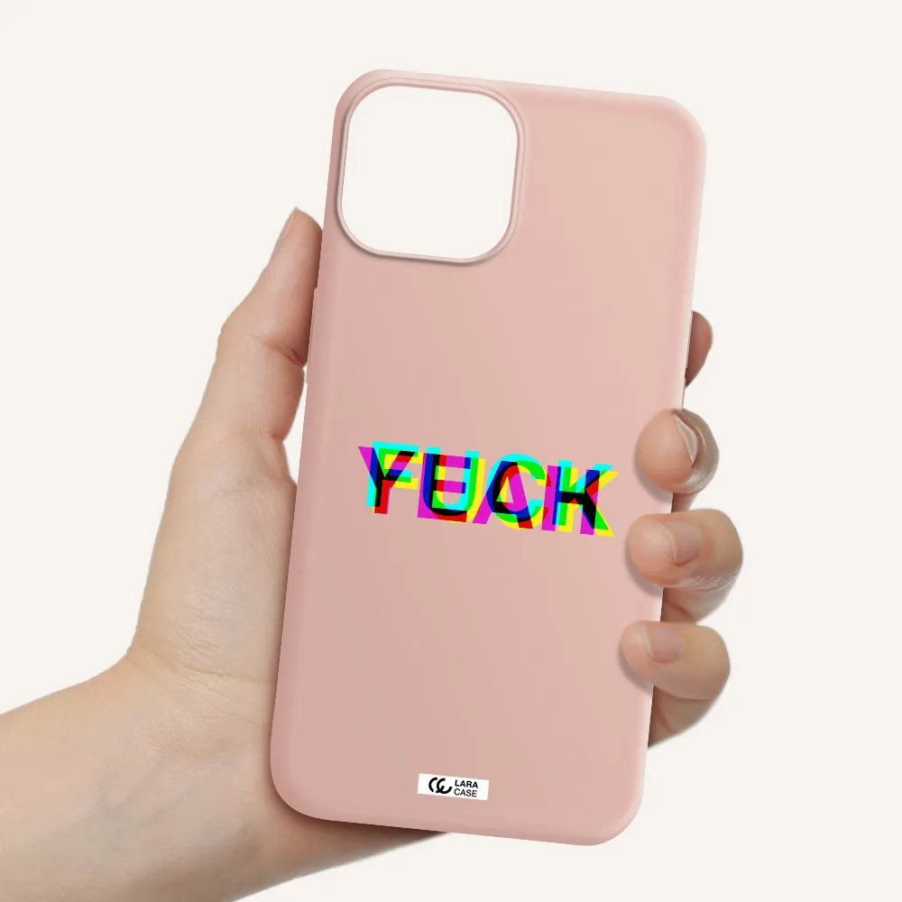 F#*K Yeah Apple iPhone 13 Silicone pastel pink Case