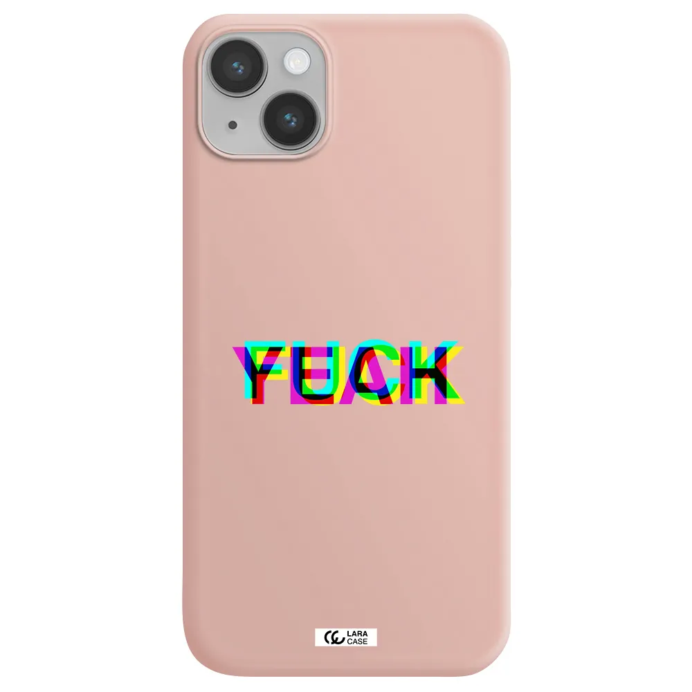 F#*K Yeah Apple iPhone 14 plus Silicone pastel pink Case
