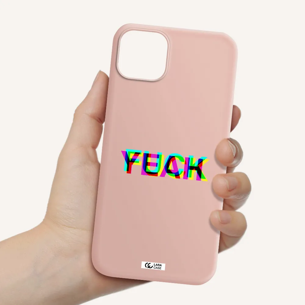 F#*K Yeah Apple iPhone 14 plus Silicone pastel pink Case