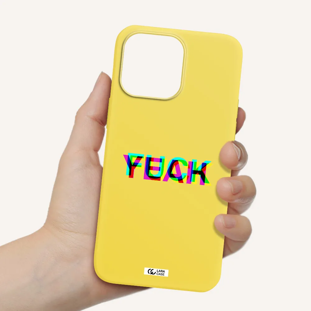 F#*K Yeah Apple iPhone 14 pro max Silicone canary yellow Case