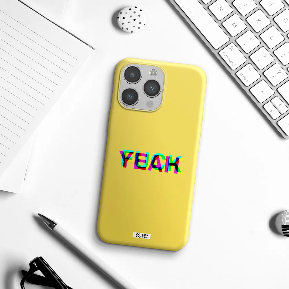 F#*K Yeah Apple iPhone 14 pro max Silicone canary yellow Case