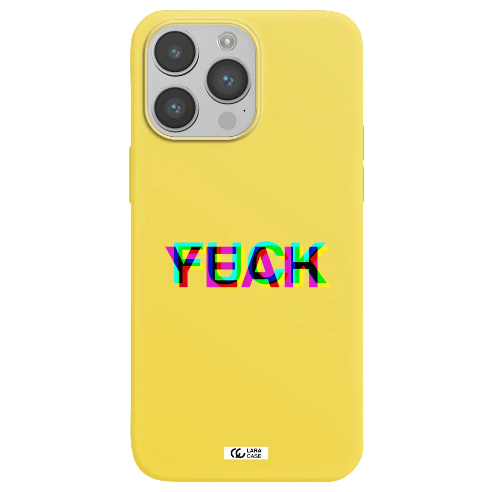 F#*K Yeah Apple iPhone 14 pro Silicone canary yellow Case