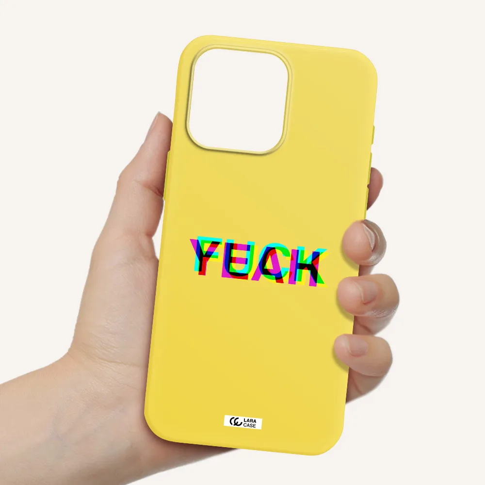 F#*K Yeah Apple Iphone 15 Pro max Silicone canary yellow Case