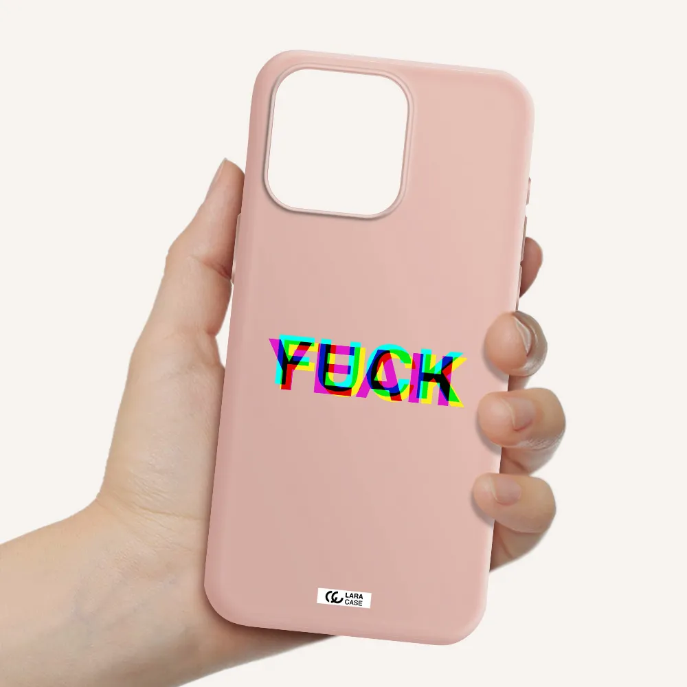 F#*K Yeah Apple Iphone 15 Pro max Silicone pastel pink Case