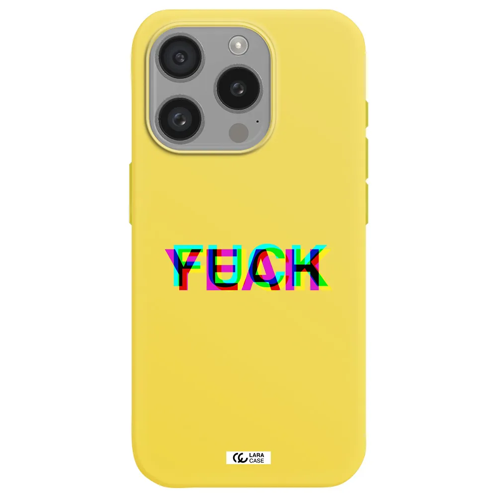 F#*K Yeah Apple Iphone 15 Pro Silicone Canary Yellow Case