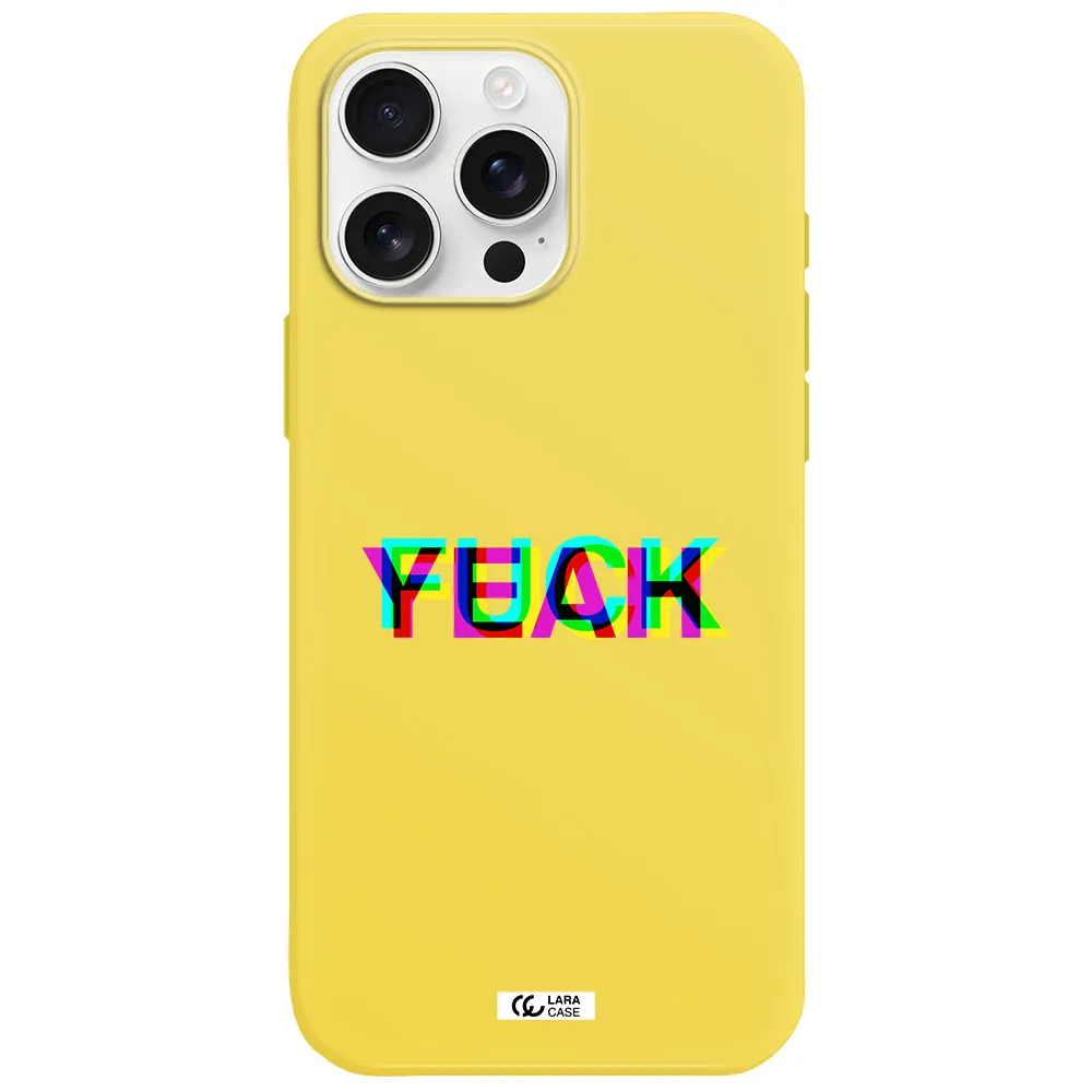 F#*K Yeah Apple Iphone 16 Pro Max Silicone Canary Yellow Case
