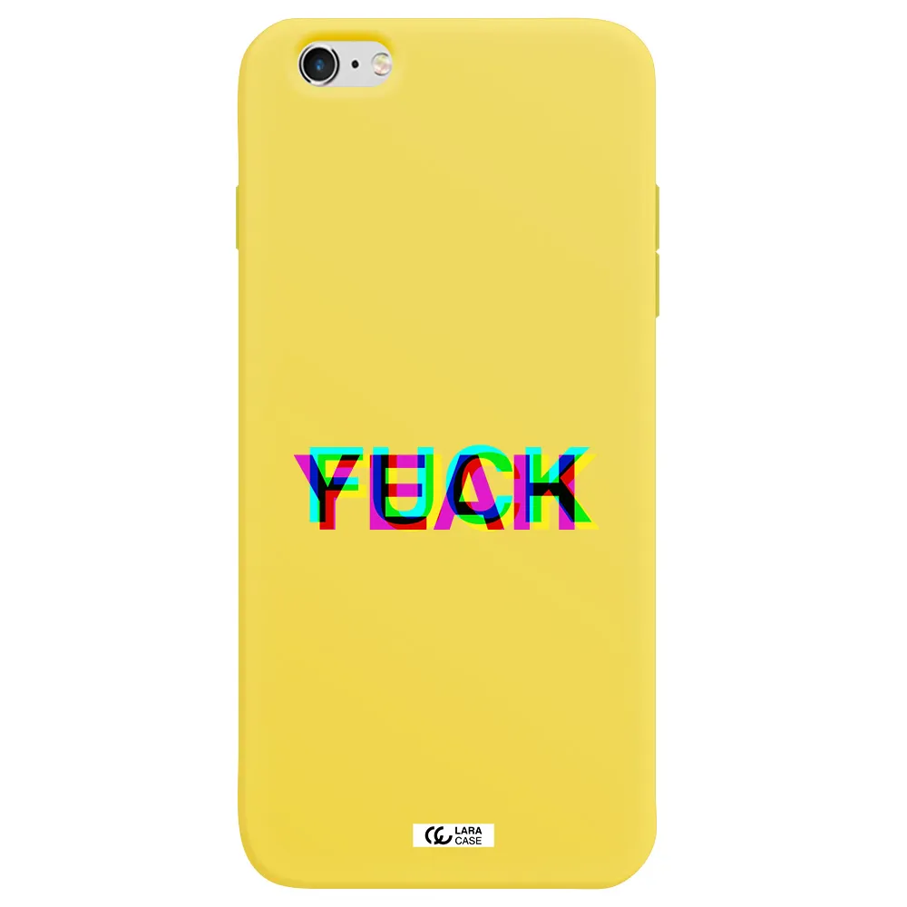 F#*K Yeah Apple iPhone 6 plus Silicone canary yellow Case