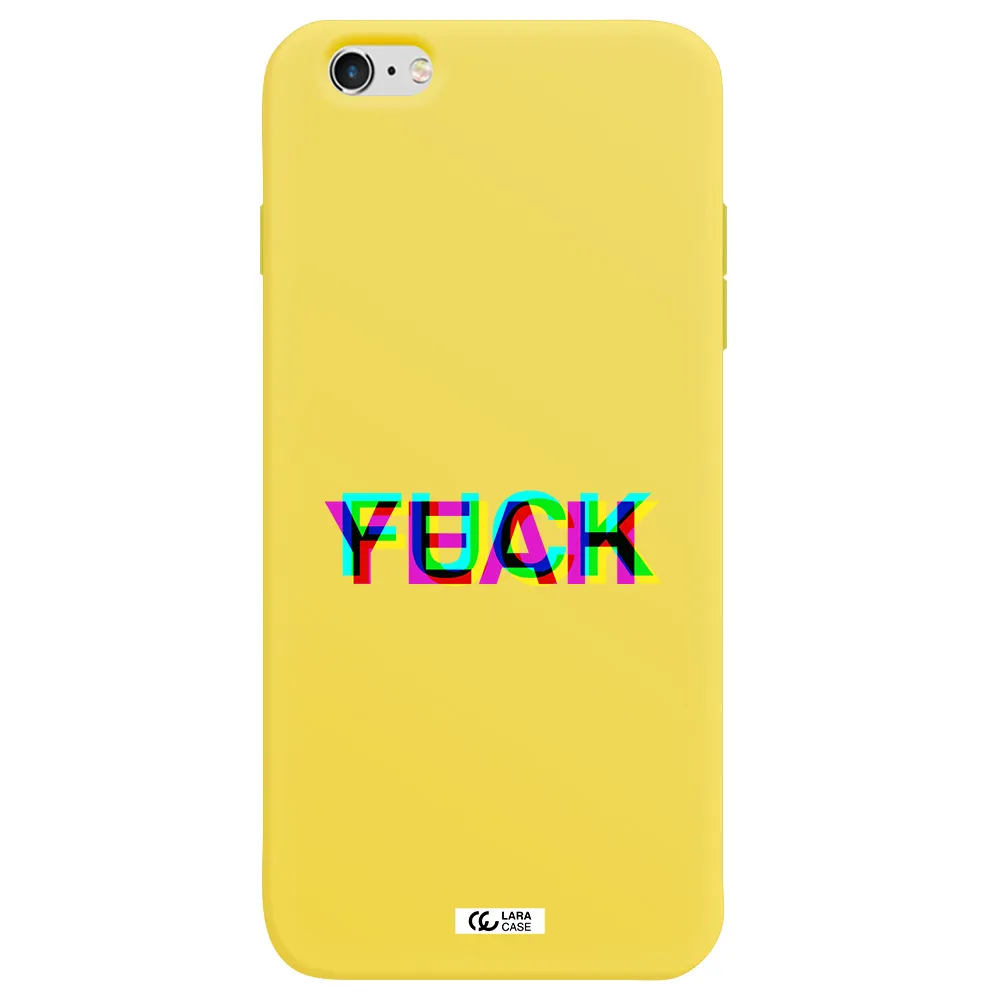 F#*K Yeah Apple iPhone 6 s plus Silicone canary yellow Case