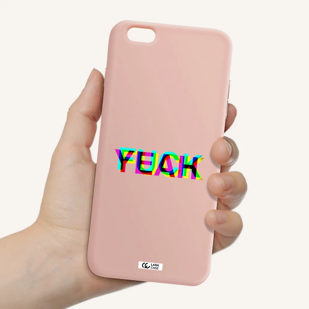 F#*K Yeah Apple iPhone 6 s plus Silicone pastel pink Case