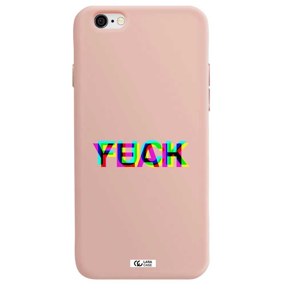 F#*K Yeah Apple iPhone 6 Silicone pastel pink Case