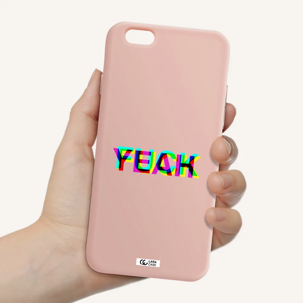 F#*K Yeah Apple iPhone 6 Silicone pastel pink Case
