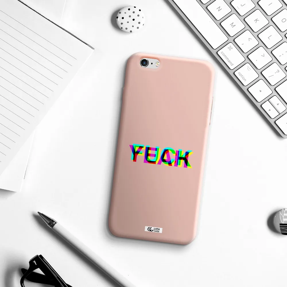 F#*K Yeah Apple iPhone 6S Silicone pastel pink Case