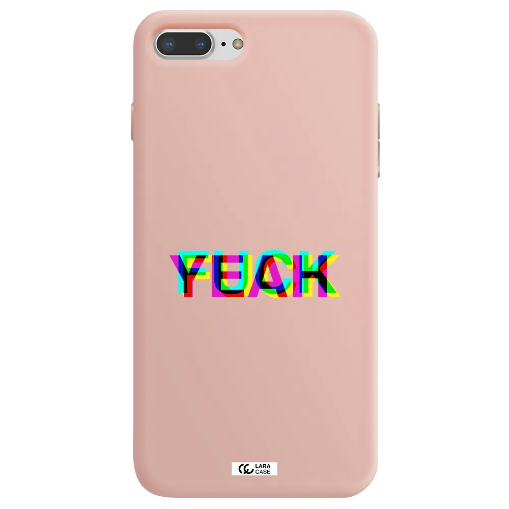 F#*K Yeah Apple iPhone 7 plus Silicone pastel pink Case