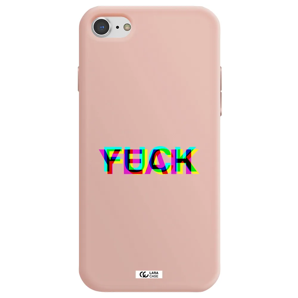 F#*K Yeah Apple iPhone 7 Silicone pastel pink Case