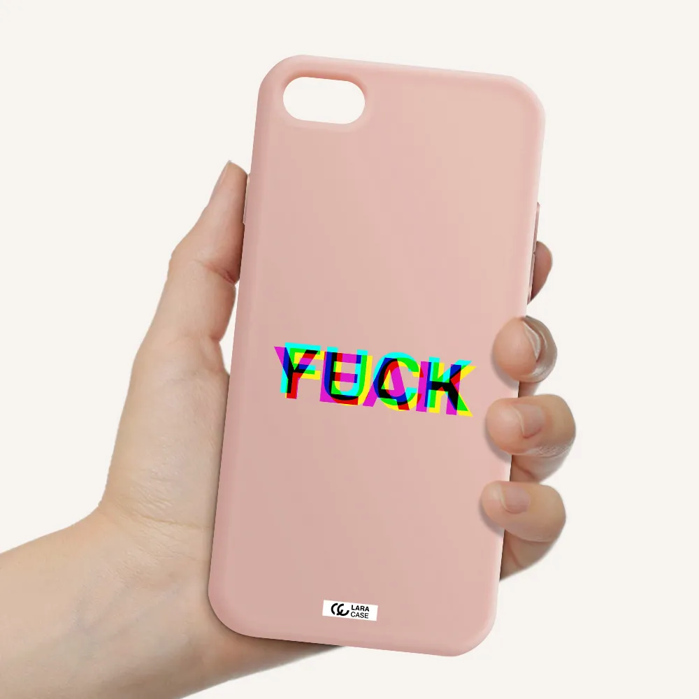 F#*K Yeah Apple iPhone 7 Silicone pastel pink Case