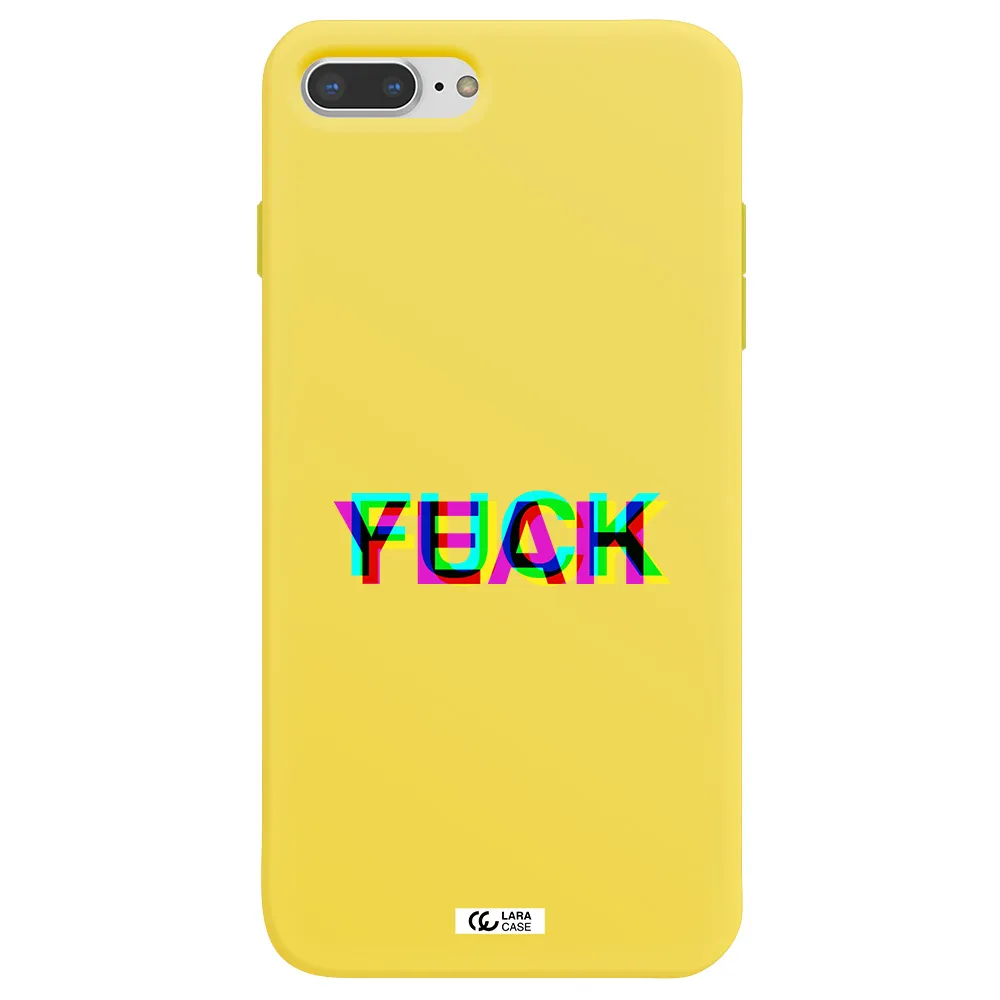 F#*K Yeah Apple iPhone 8 plus Silicone canary yellow Case