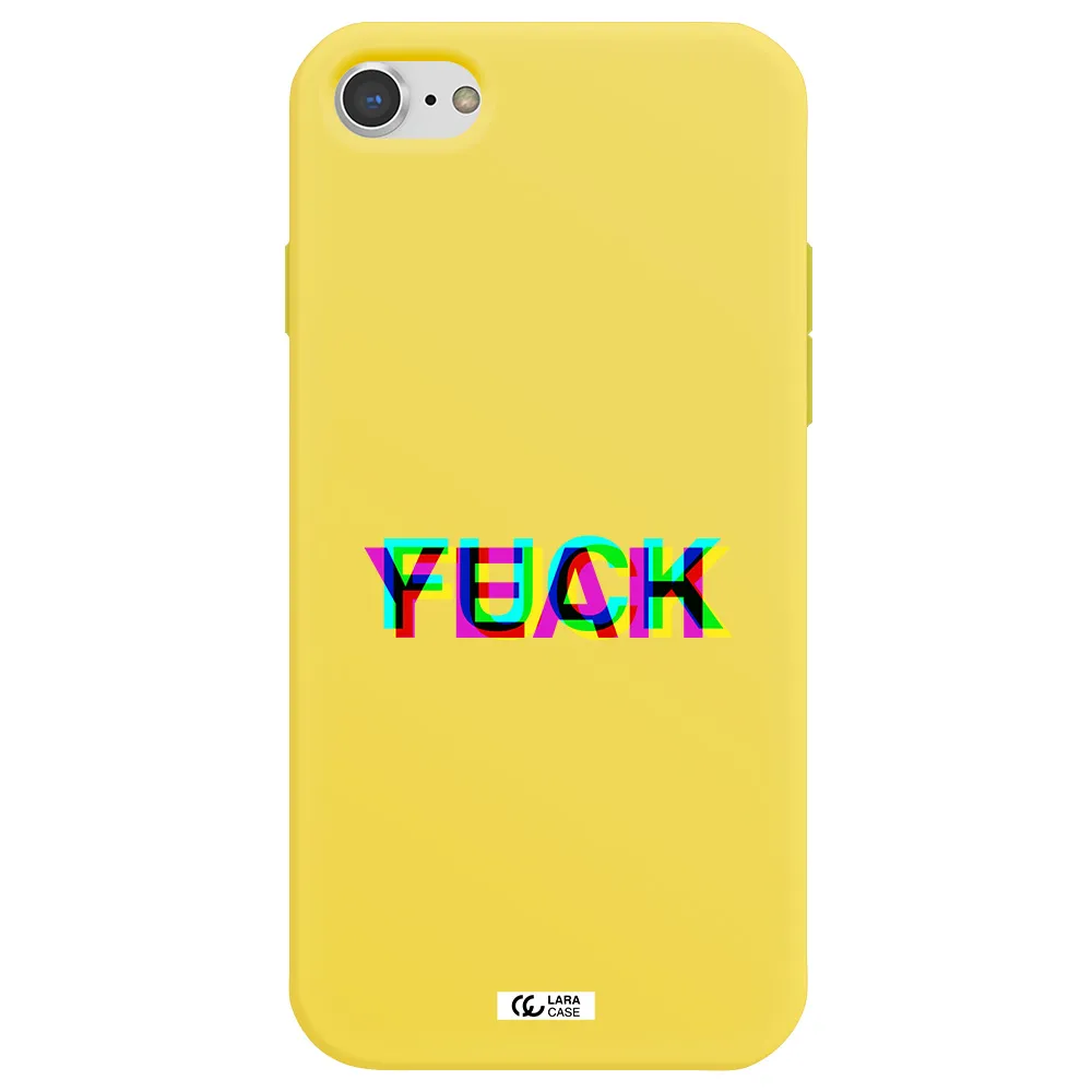 F#*K Yeah Apple iPhone 8 Silicone canary yellow Case