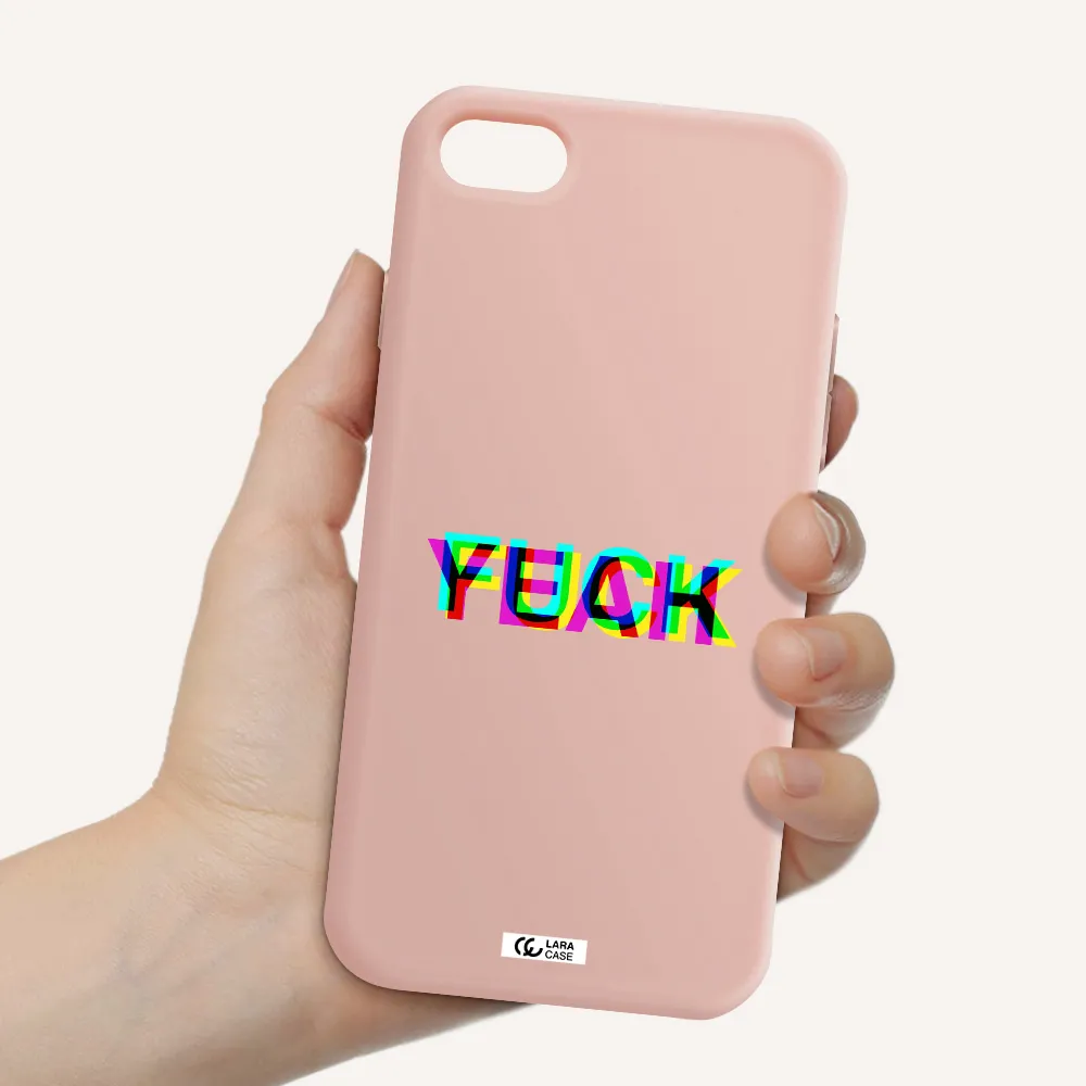 F#*K Yeah Apple iPhone 8 Silicone pastel pink Case