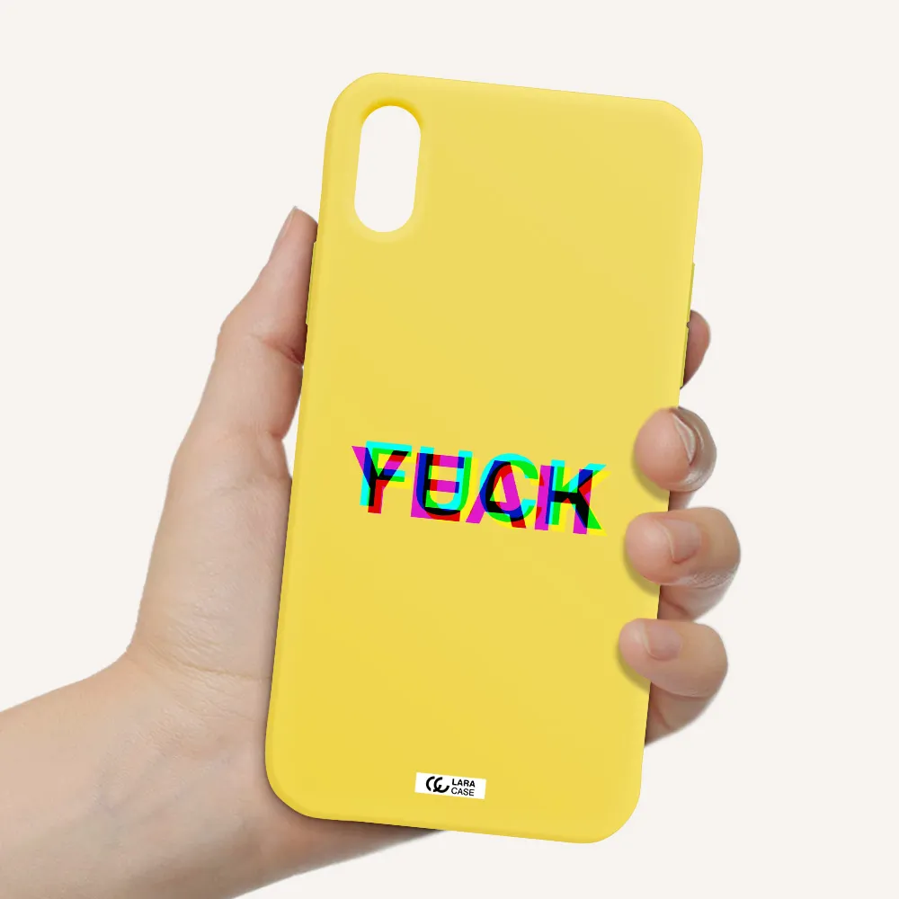 F#*K Yeah Apple iPhone XS Silicone canary yellow Case