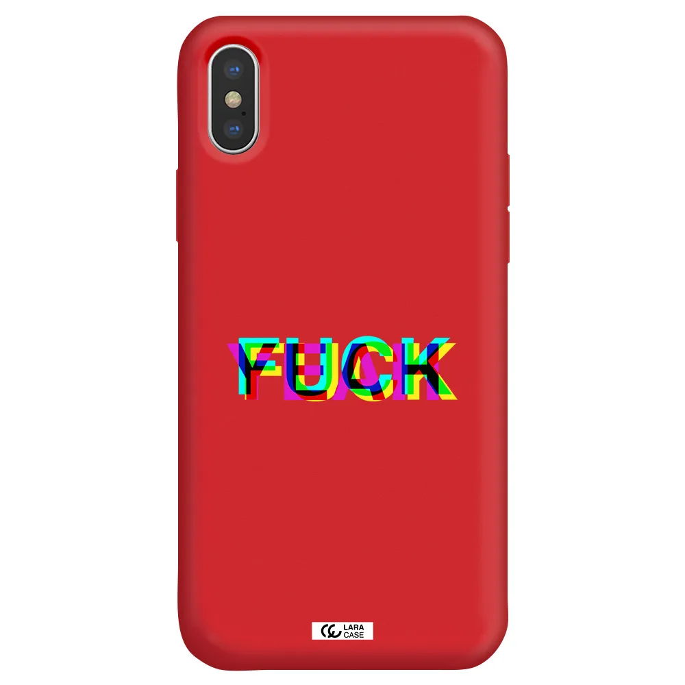 F#*K Yeah Apple iPhone XS Silicone Imperial Red Case