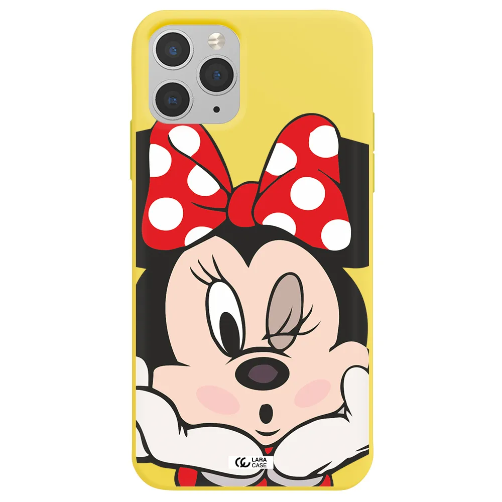 Minnie Mouse Apple iPhone 11 pro max Silicone canary yellow Case