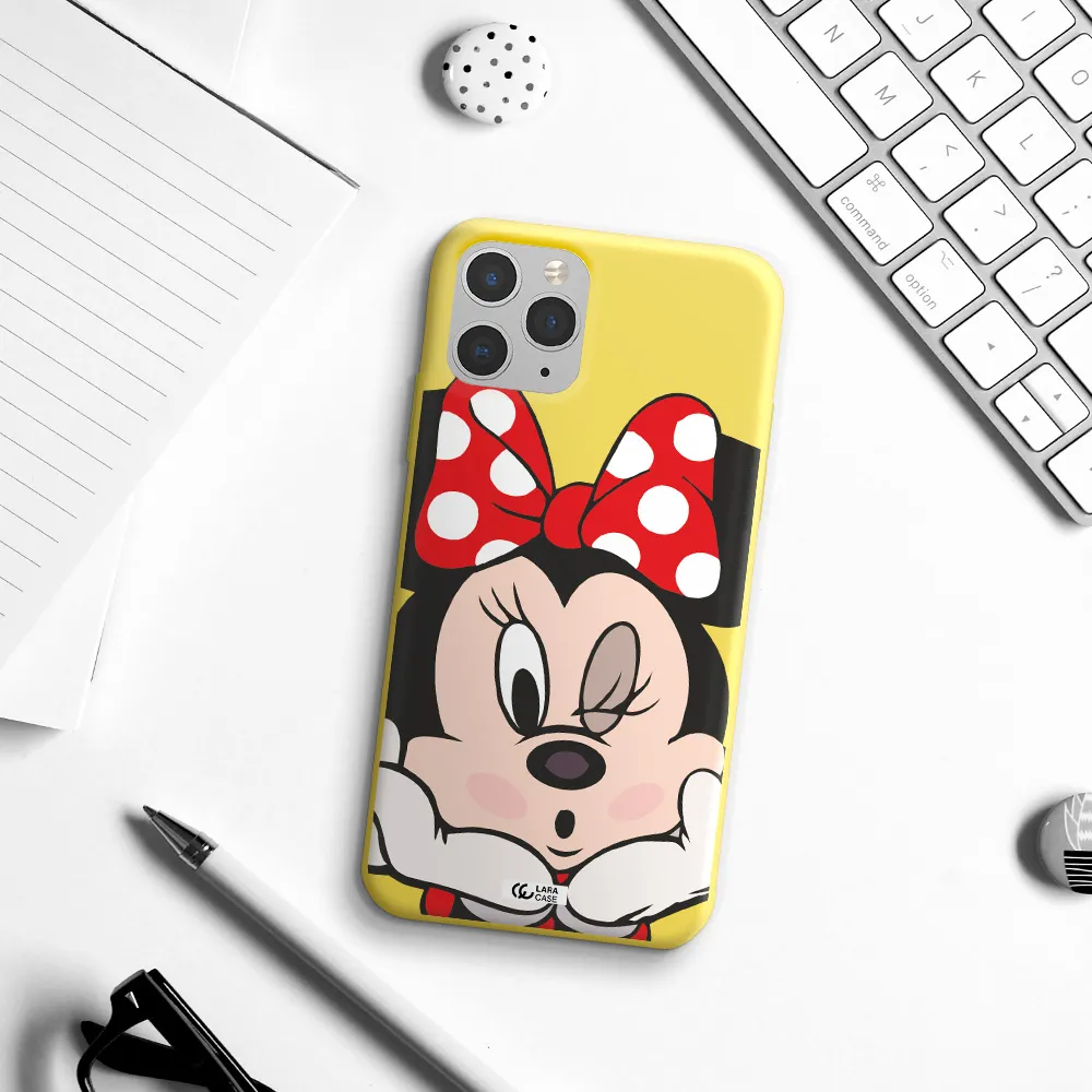 Minnie Mouse Apple iPhone 11 pro max Silicone canary yellow Case