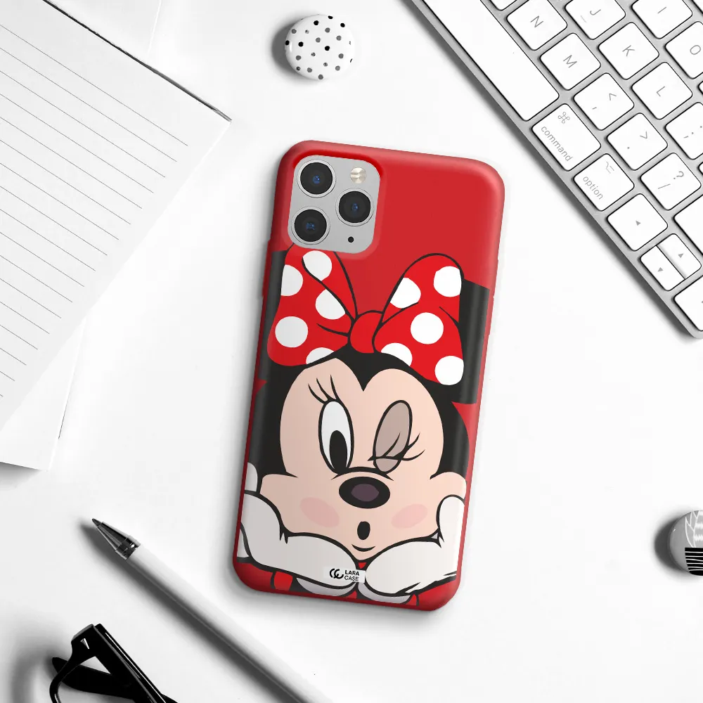 Minnie Mouse Apple iPhone 11 pro max Silicone Imperial Red Case