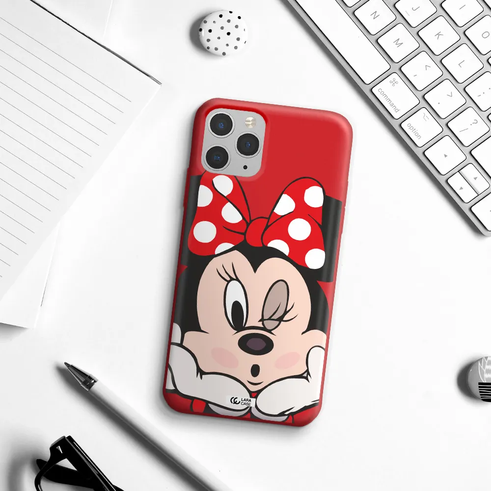 Minnie Mouse Apple iPhone 11 pro Silicone Imperial Red Case