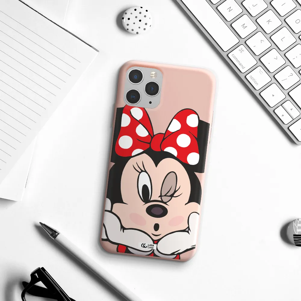 Minnie Mouse Apple iPhone 11 pro Silicone pastel pink Case
