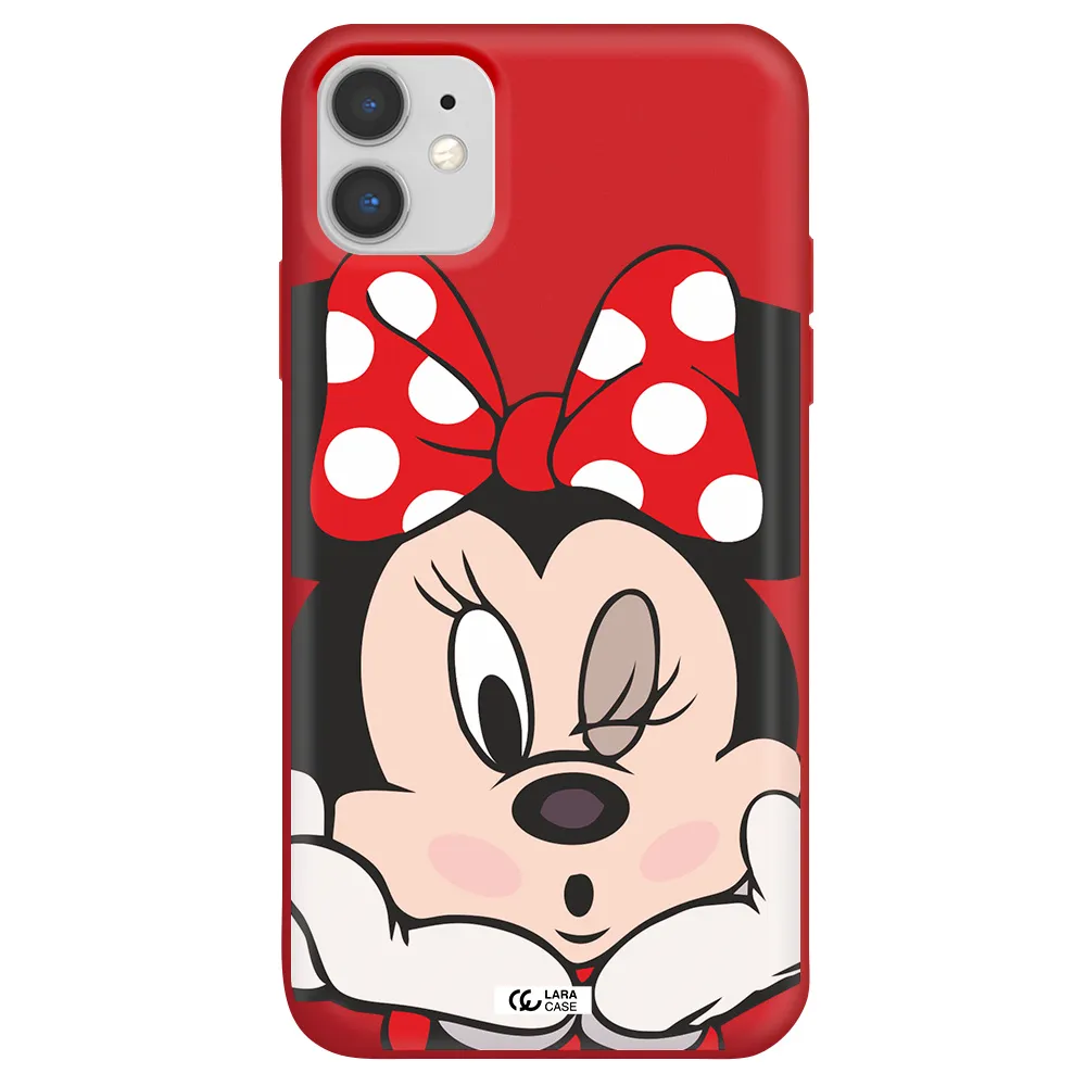 Minnie Mouse Apple iPhone 11 Silicone Imperial Red Case