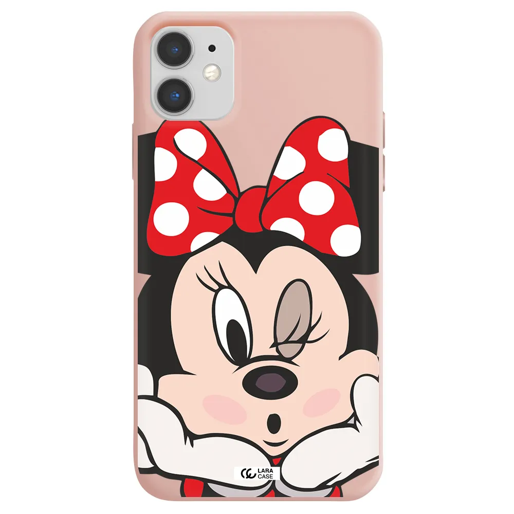 Minnie Mouse Apple iPhone 11 Silicone pastel pink Case