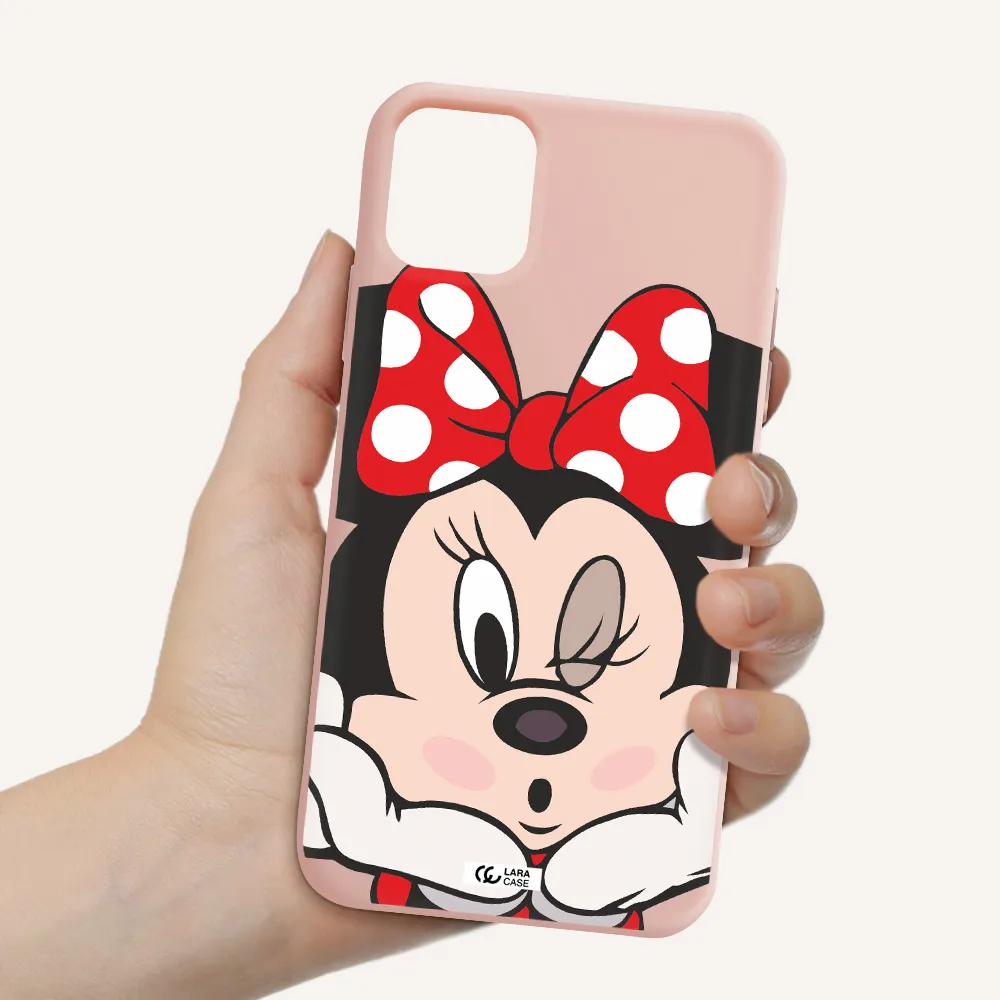 Minnie Mouse Apple iPhone 11 Silicone pastel pink Case