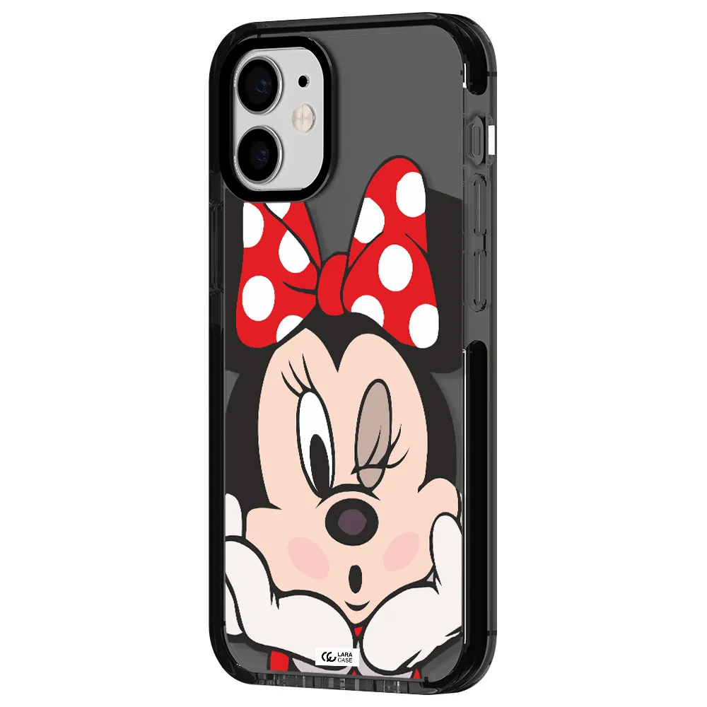 Minnie Mouse Apple iPhone 12 mini impact Smoke Black Case