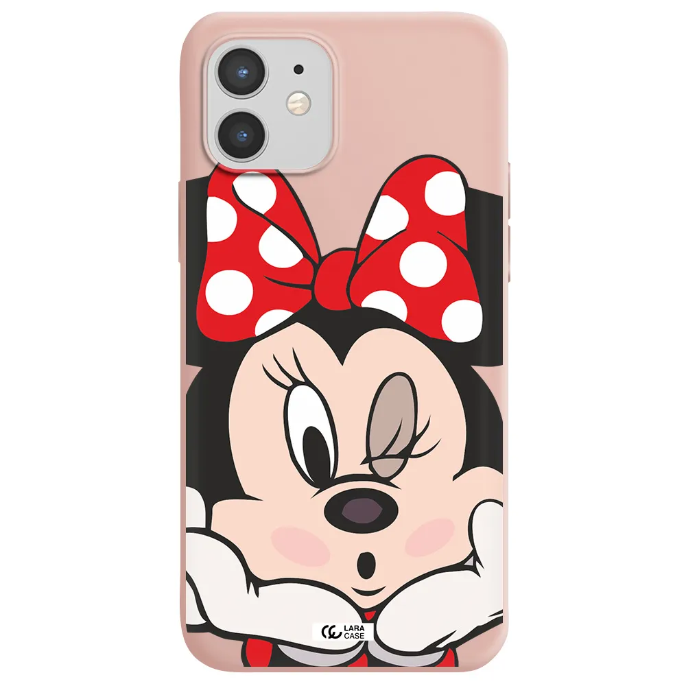 Minnie Mouse Apple iPhone 12 mini Silicone pastel pink Case