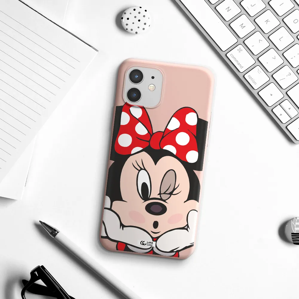 Minnie Mouse Apple iPhone 12 mini Silicone pastel pink Case