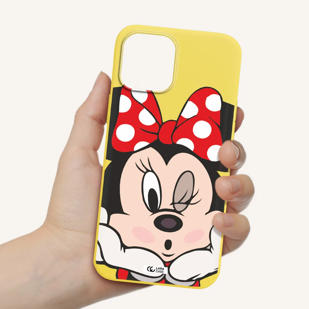 Minnie Mouse Apple iPhone 12 pro max Silicone canary yellow Case