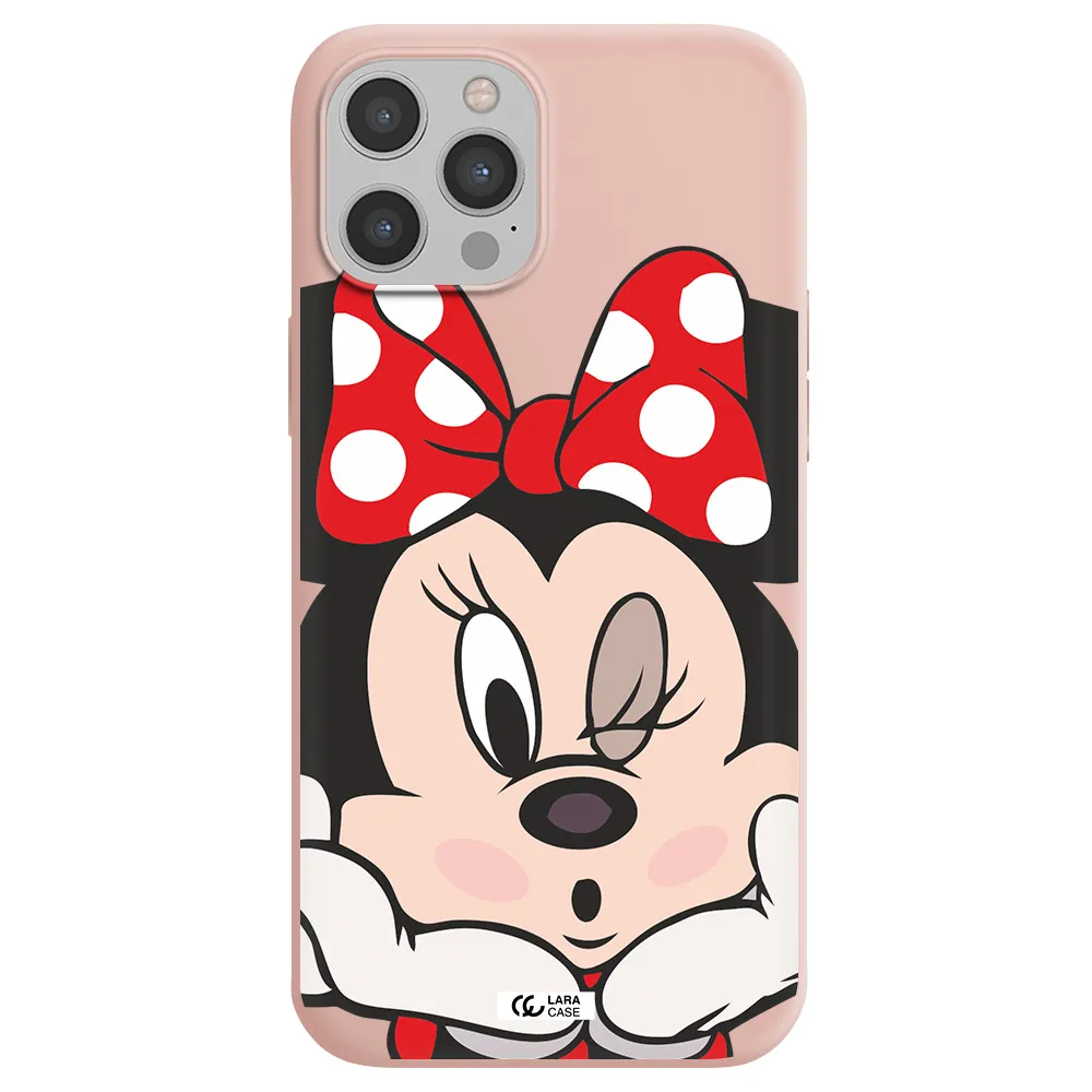 Minnie Mouse Apple iPhone 12 pro max Silicone pastel pink Case