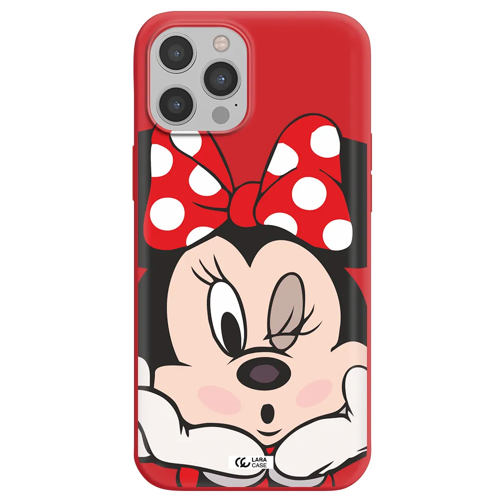 Minnie Mouse Apple iPhone 12 pro Silicone Imperial Red Case