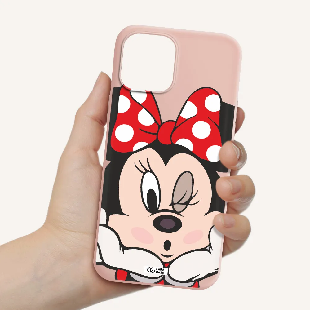 Minnie Mouse Apple iPhone 12 pro Silicone pastel pink Case