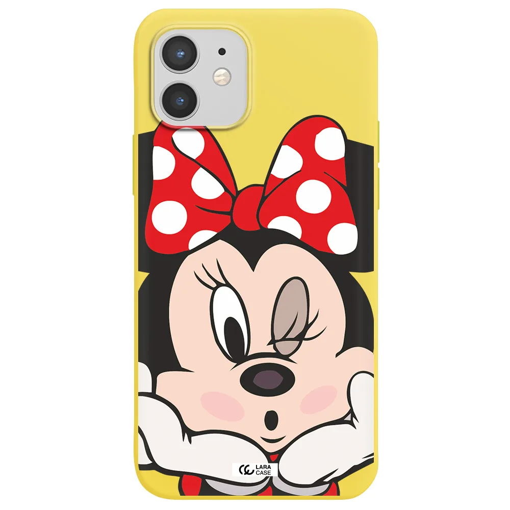 Minnie Mouse Apple iPhone 12 Silicone canary yellow Case